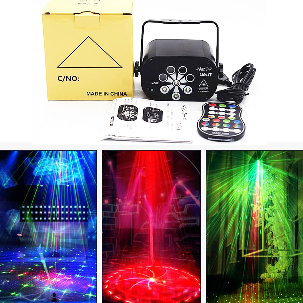 SXMolb Party Light DJ Disco 120 Patterns Projector Effect Stage Strobe Light Party DJ Stage Birthday Wedding Light, Equipment, Lighting, (WT01)