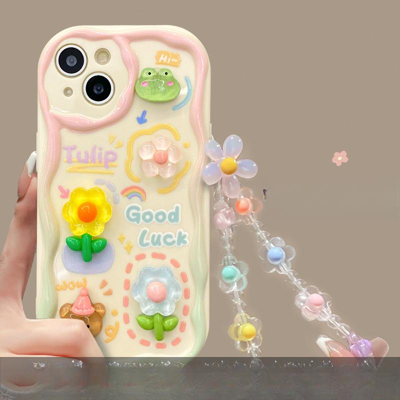 Applicable To Apple 14 Mobile Phone Case IPhone 13promax Transparent Silicone 11/12mini Three-dimensional Doll Chain