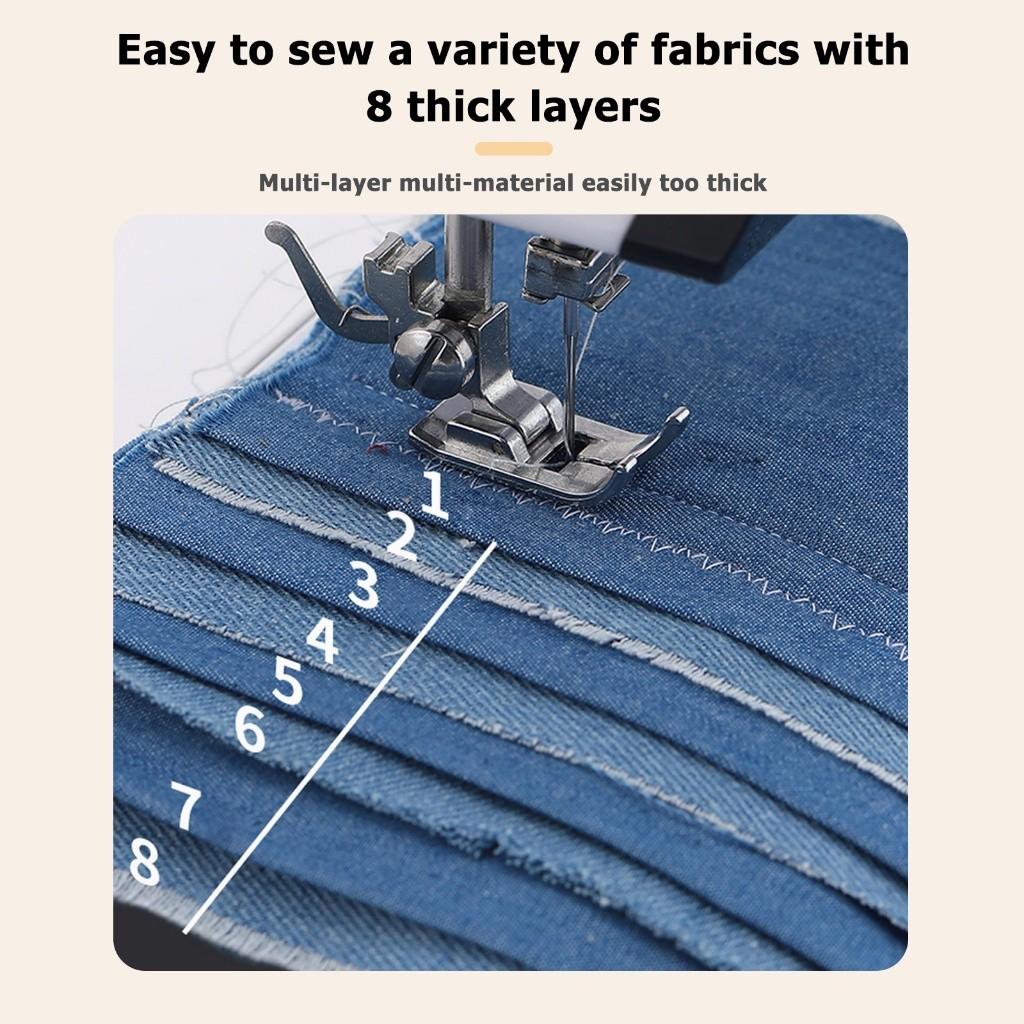 38 Stehů Mini Šicí Stroj Elektrický Šicí Stroj s Dvojitou Nití s Prodlouženým Stolkem EU