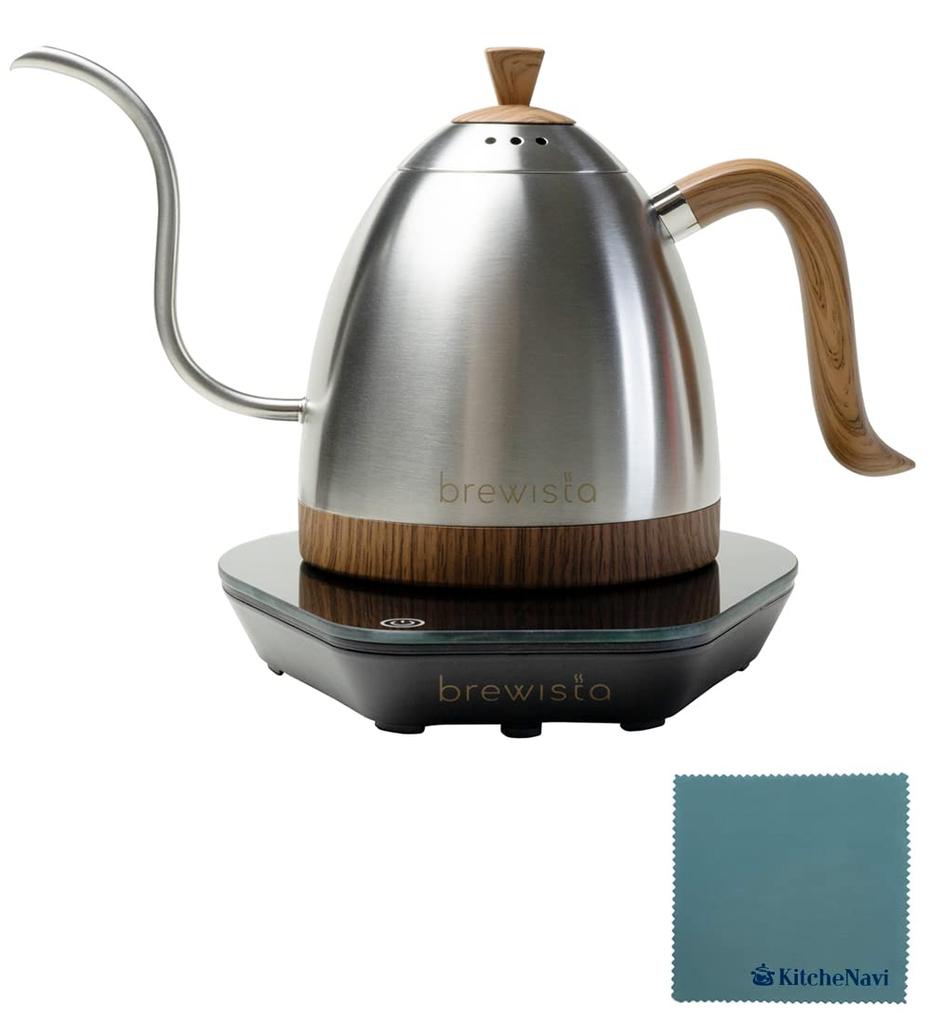 Brewista [Kettle Used by Baristas Around the World] Electric Kettle with Temperature Control Function, Coffee Kettle, Drip Kettle with Cloth