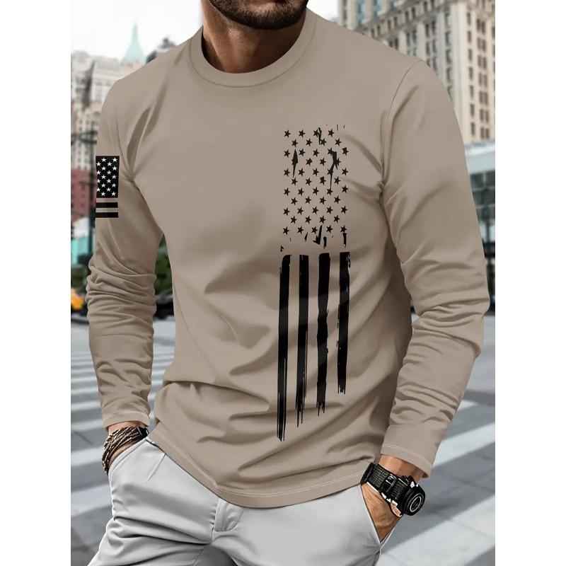 

The new men s long-sleeved T-shirt for Spring and Autumn 2025 features a casual and comfortable 3D letter print on the street S