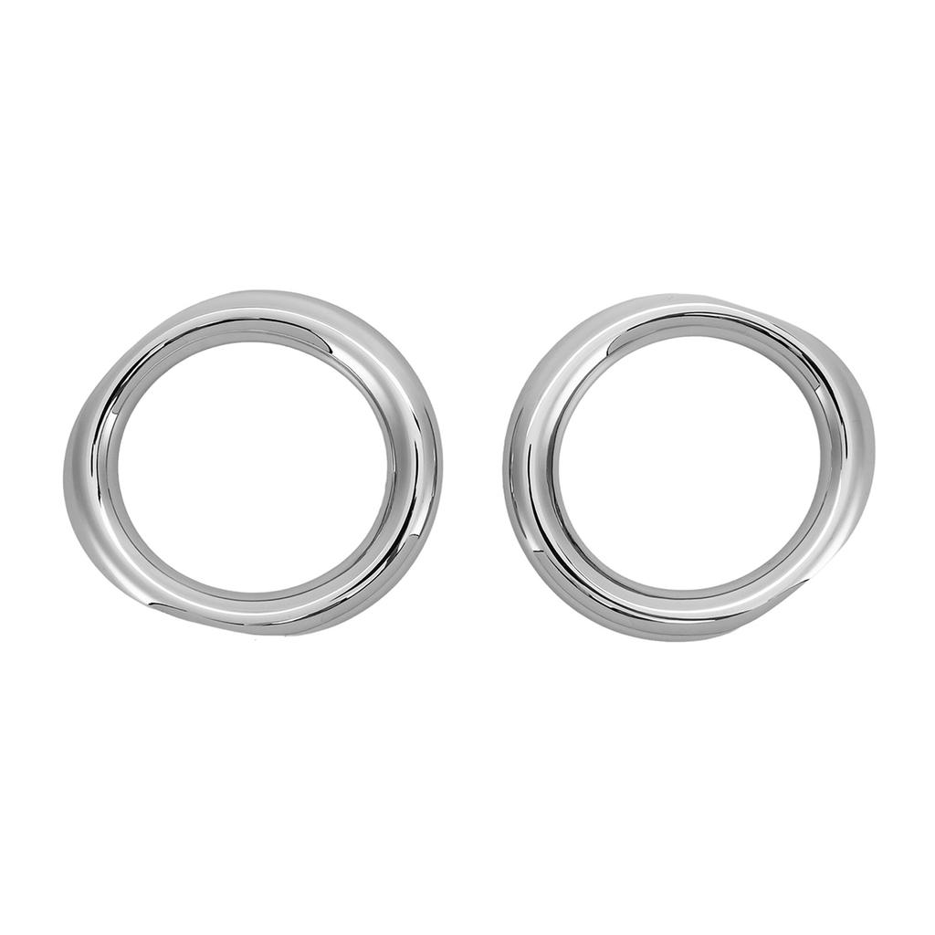 2PCS Car Front Fog Light Ring Cover Trim Chrome Plated Glossy Replacement for CHR 2016‑2018