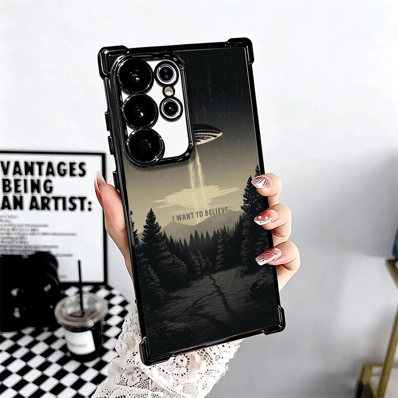 The X Files I Want to Believe Soft Phone Case For Samsung Galaxy S26 Ultra S25 Edge S24 FE S23 Plus S22 S21 + S20 Plating Anti-F