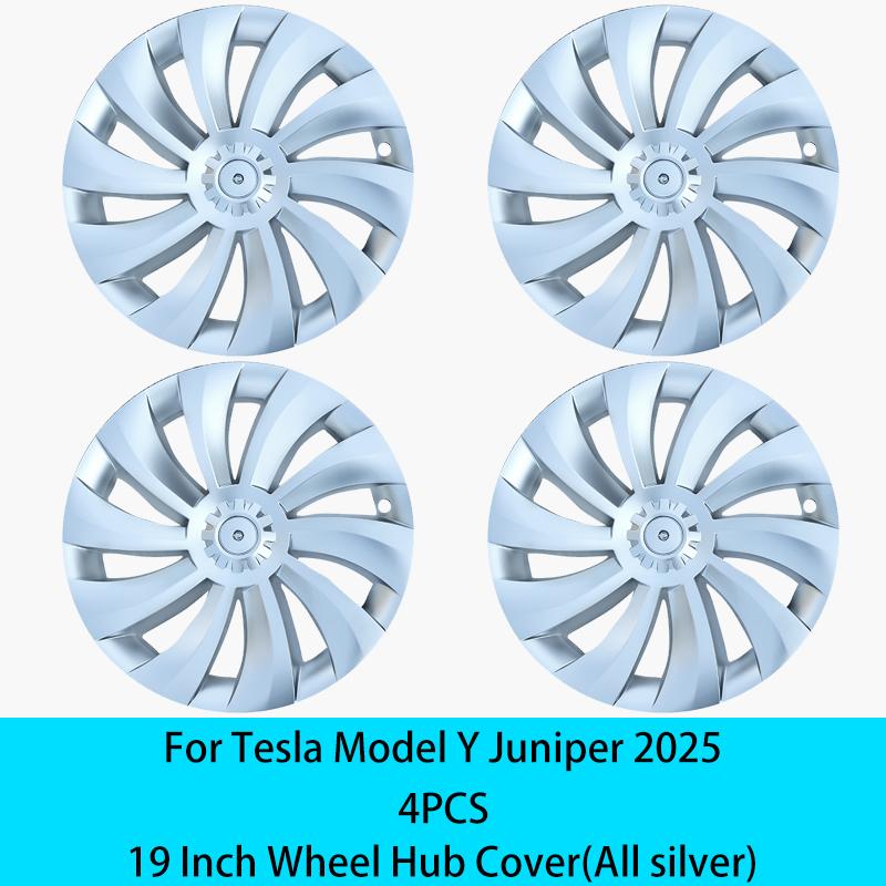 Pro Tesla Model Y Juniper 2025+ 4ks Krytka náboje Kola do auta Náhradní krytka kola 19 palců Performance Automobilový kryt náboje Příslušenství