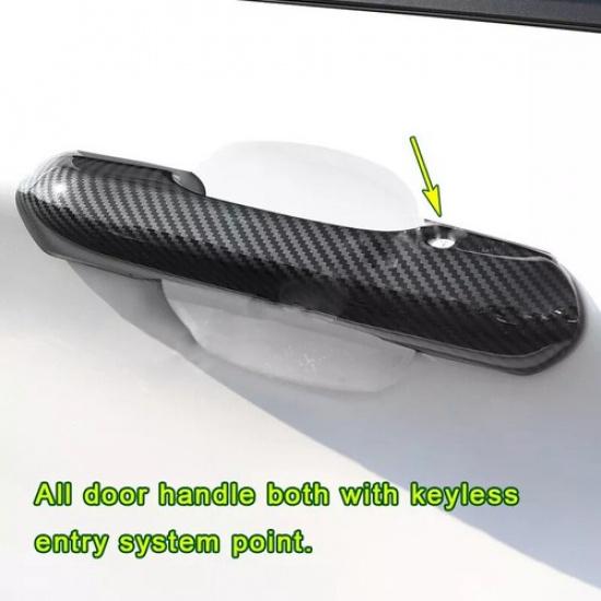 Carbon Fiber Car Door Handles Cover Trim For Ford Explorer -