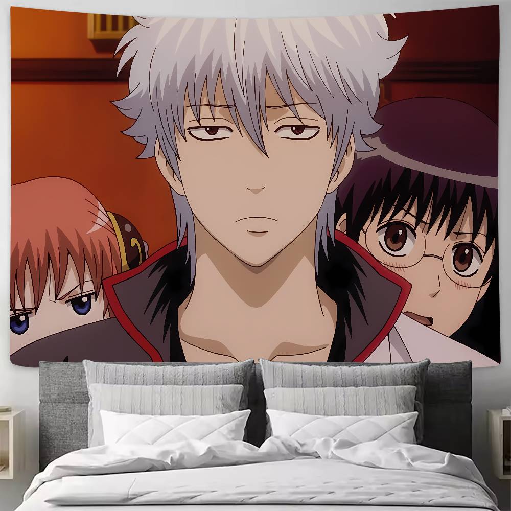 Large Cool GGintokiS Sakata Funny Popular Anime Popular Room Decoration Wall Tapestry Art Room Home Decor Wall Art Decor