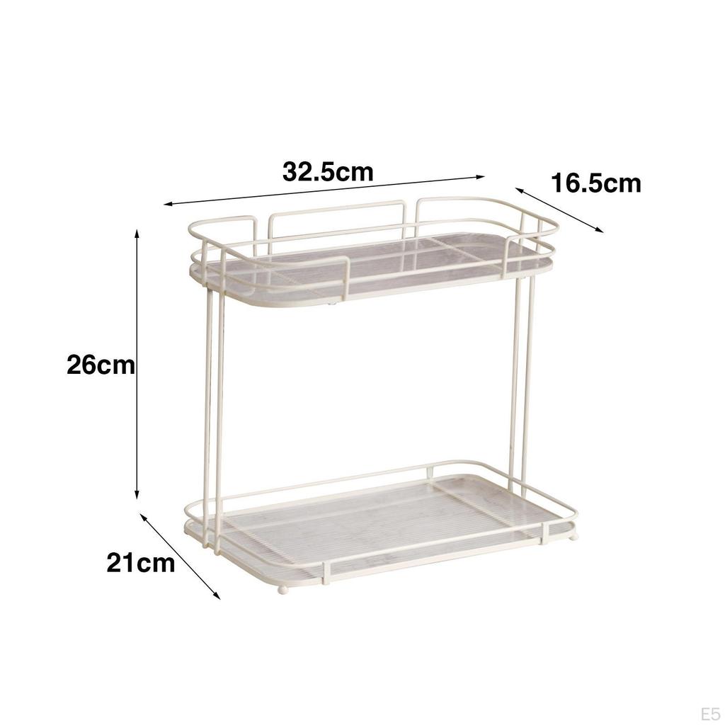 2 Tier Countertop Counter Tray Storage Plates Specialty Multipurpose Makeup Organizer