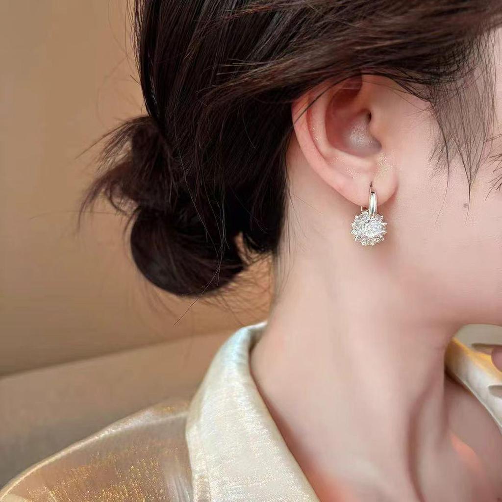 Korean Dongdaemun Women's Simple Niche Design Earrings - Super Shiny, Fashionable, Chic Ear Jewelry