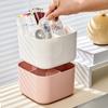 Plastic Cosmetic Organiser Multi-compartment Divider Sorting Split Pen Organiser with Handle Utility Container Desktop Storage