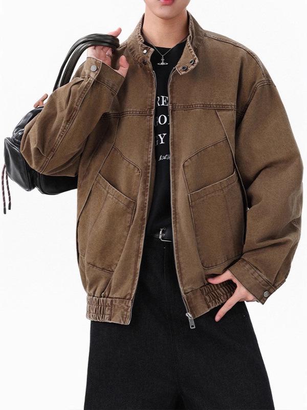 Xxbro Herren Japanische Retro Arbeitskleidung Patchwork Baumwolljacke - Herbst/Winter Trendige Lässige Oberbekleidung