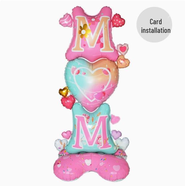 Large Standing Aluminum Foil Balloon for Mother's/Father's Day Decoration
