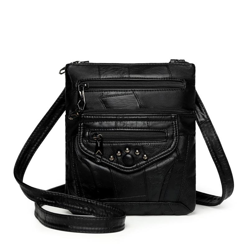 

A Middle-aged Lady s Crossbody Bag, A Retro and Unique PU Backpack, A Casual and Fashionable Single-shoulder Bag чёрный