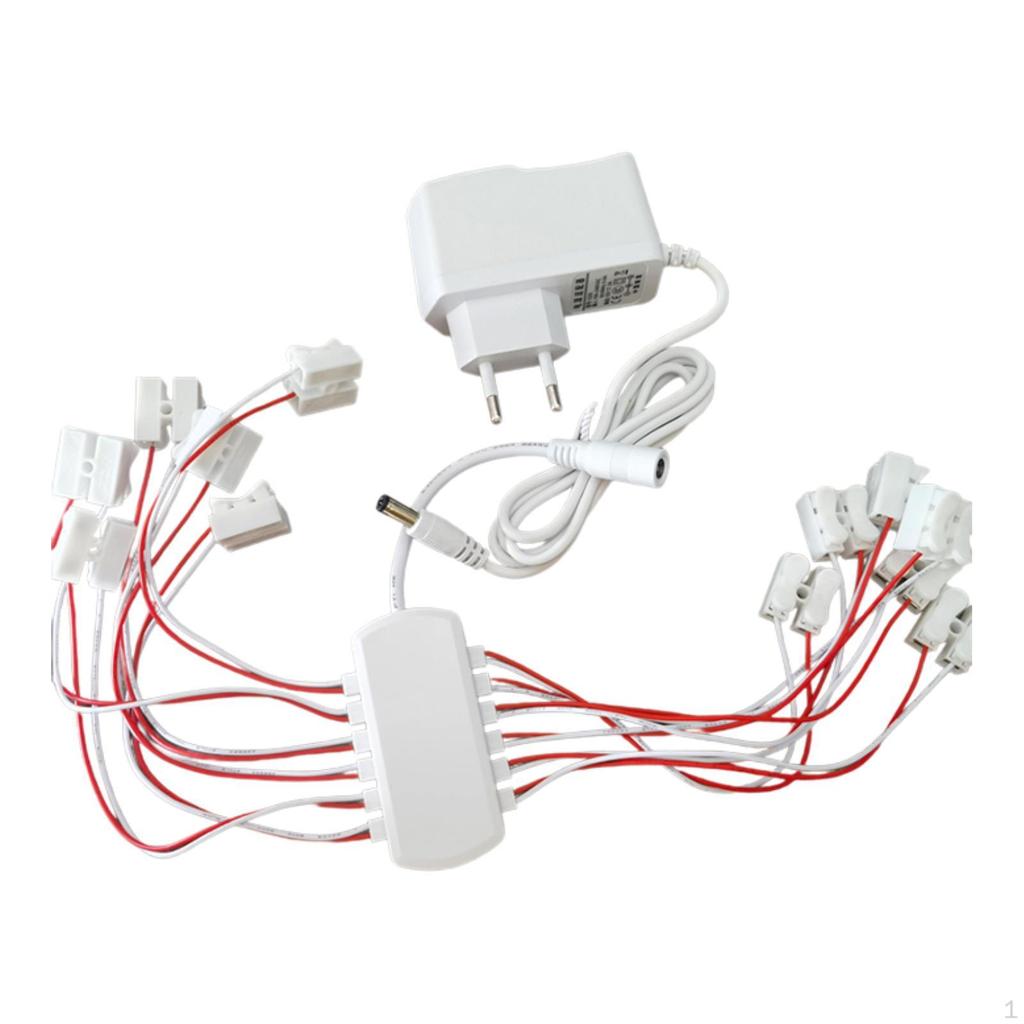 3V 1A Power Supply Multi Ports Wiring for Mini Scale Street Light Dollhouses 6