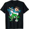 Dabbing Soccer Boy Uzbekistan Football Fan Jersey Flag Sport T-Shirt