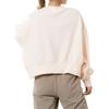 Nike Women's Solid Color Pullover Long-Sleeve Sweatshirt in Beige
