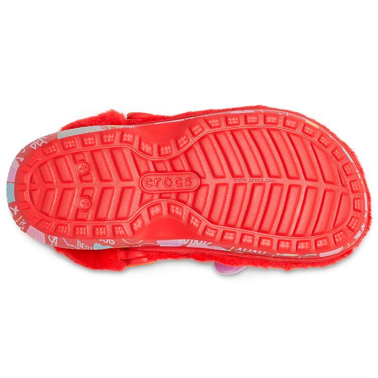 Sweethearts x Crocs Clog Classic Fur Valentines Day Unisex Sneakers Red 207741-610