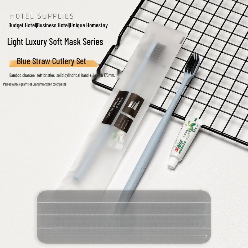 Individually Packaged Soft Bristle Disposable Toothbrush with Toothpaste for Home & Guest Use