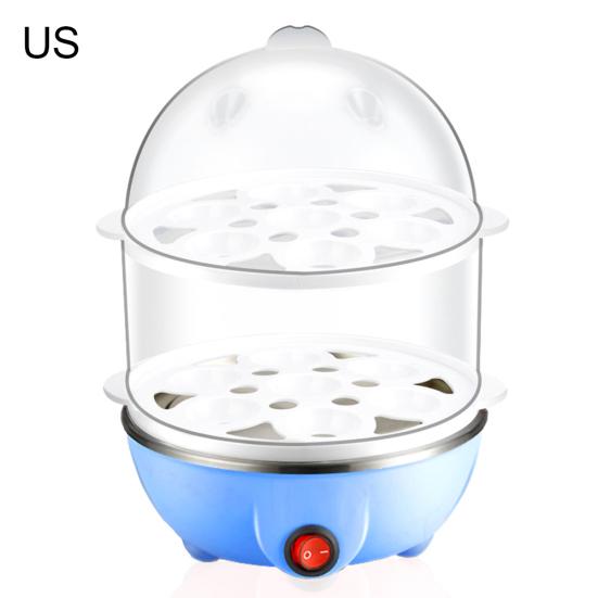 220V 350W Kitchen Mini Portable Multifunctional Double Layer Eggs Cooker Boiler Sale Goods