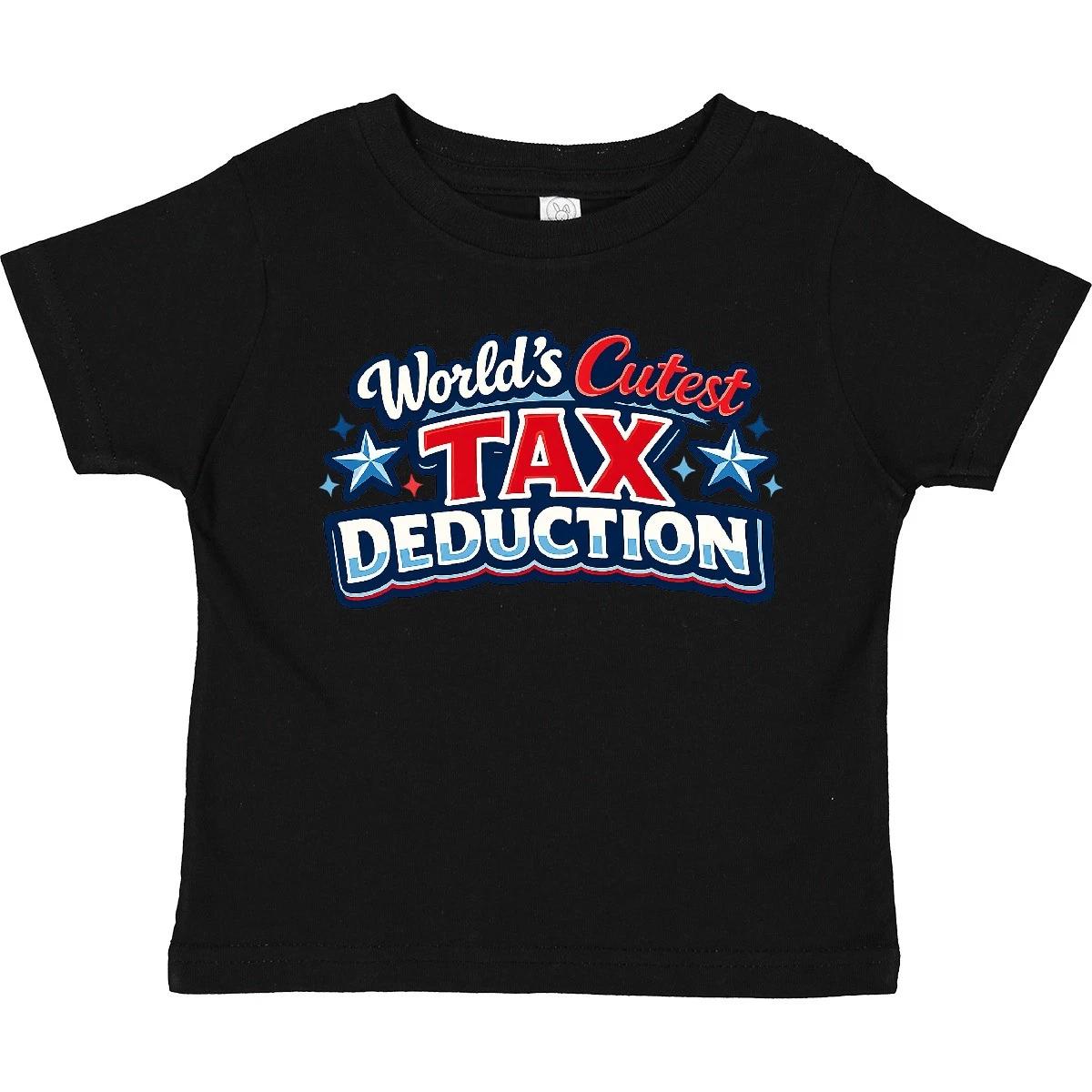 

Inktastic World s Cutest Tax Deduction Toddler kids boys T-Shirt Funny Shirt Patriotic Red 100