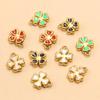 10x12mm Double-Sided Enamel Four-Leaf Clover Pendant, Stainless Steel, 5 Colors, DIY Jewelry Accessory