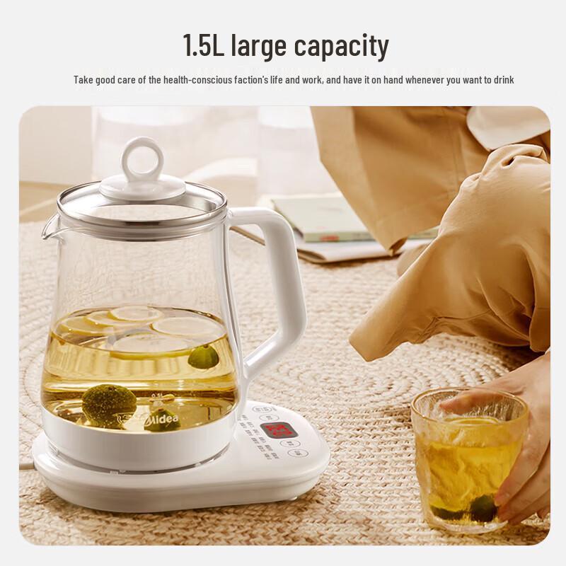 Midea 1.5L Smart Glass Health & Tea Kettle CN Plug (adapter Included)