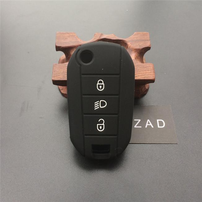 ZAD silicone rubber key fob cover case shell skin protect for Citroen C2 C3 C4 Picasso Xsara C5 C6 C8 Flip Folding 3 button key
