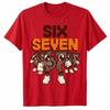 67 Sechs Sieben Lustige Italienische Gehirnfäule Jungs Mode Gaming Meme T-Shirt Y2k Gamer Gen Alpha Slang Spruch Shirt Neuheit Oberteile Cooles Geschenk