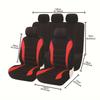Five-Seat Universal Car Seat Cover with Waistline Design - Full Coverage Fabric Cushion Pad