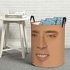 Laundry Collector Nicolas Cage Giant Face Folding Laundry Basket Home Organizer Children Washing Basket Home Organizer
