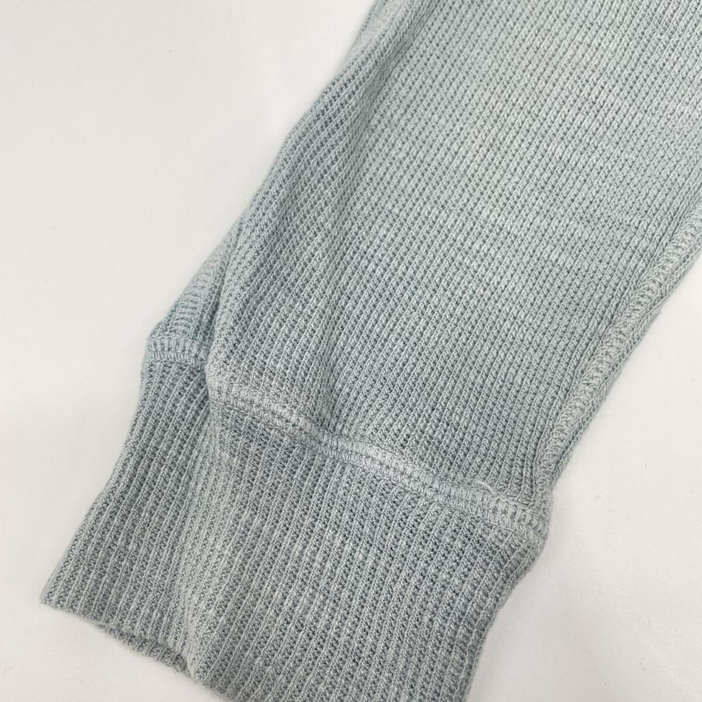 RRL Blue Cotton Thermal Long Sleeve T-shirt Tops M blueUsed