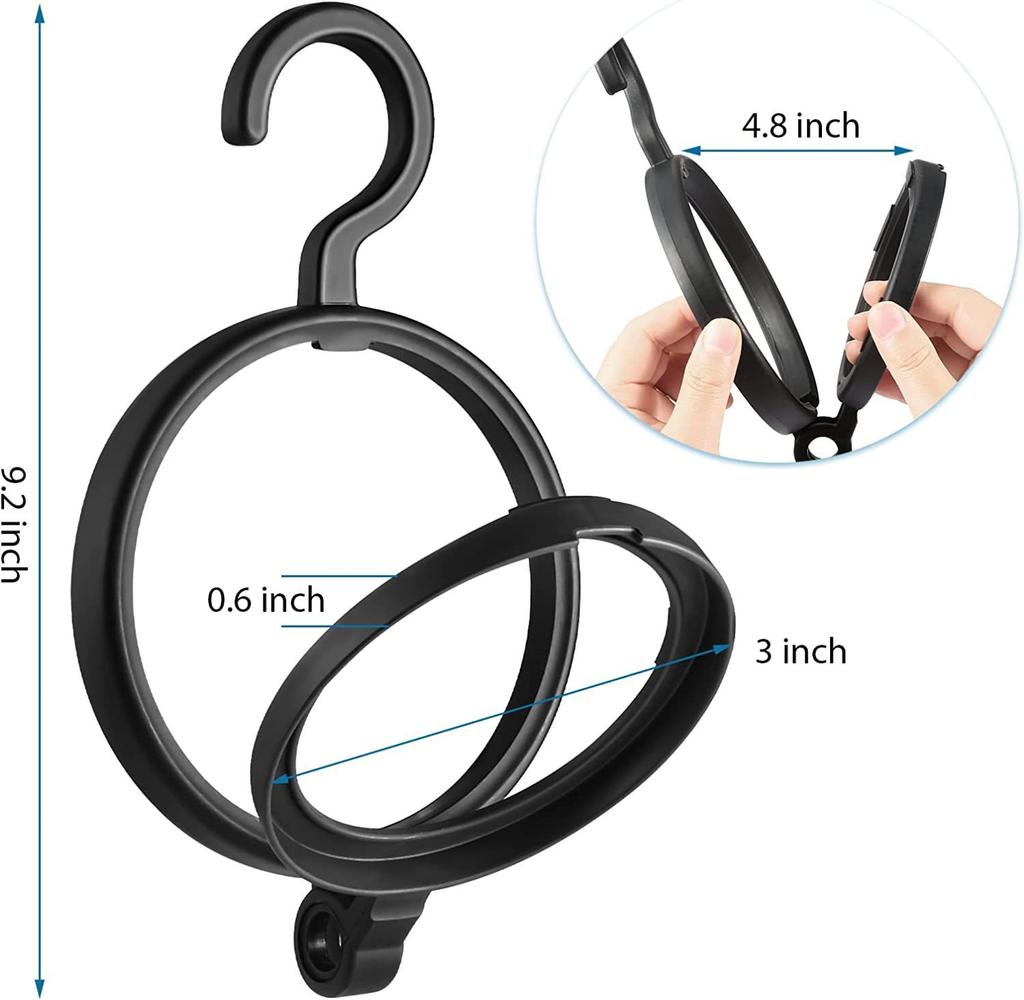 5/10Pcs Wig Hangers Stand For Multiple Wigs Circular Hair Stands For Styling Wigs Black Wig Drying Stand Plastic Hair Holder