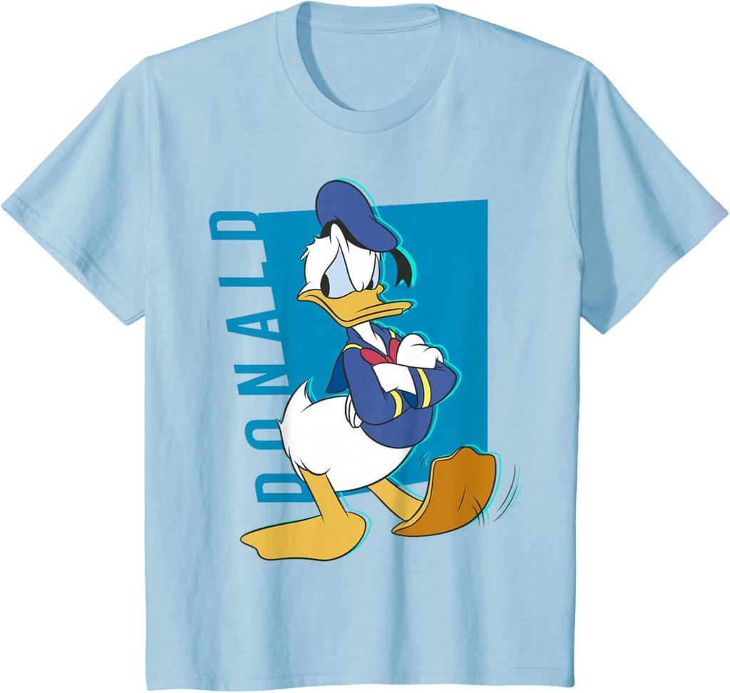 Hot Fashion Disney Mickey and Friends Donald Duck Pop Art Portrait T-Shirt S-4XL Four Seasons Gift