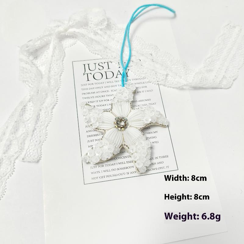 1 Piece Butterfly Applique Patch Hanging Rope Keyring  Starfish Sequin Handmade Beaded Clothing Sew On Patches Pendant