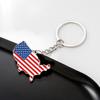1/4ks Keep America Great Again Keychain Cross Goddess Shape Vzor americké vlajky Kovový přívěsek na klíče pro politické nadšence