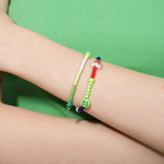 Unique Color Play Smile Beads Bracelet