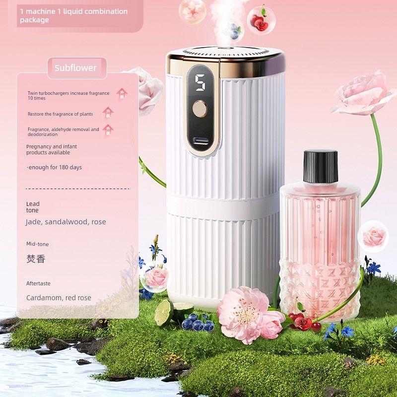 Car-Mounted and Household Digital Display Timer Fragrance Diffuser for Rooms, Bathrooms, and Bedrooms, Essential Oil Perfume Spray Automation