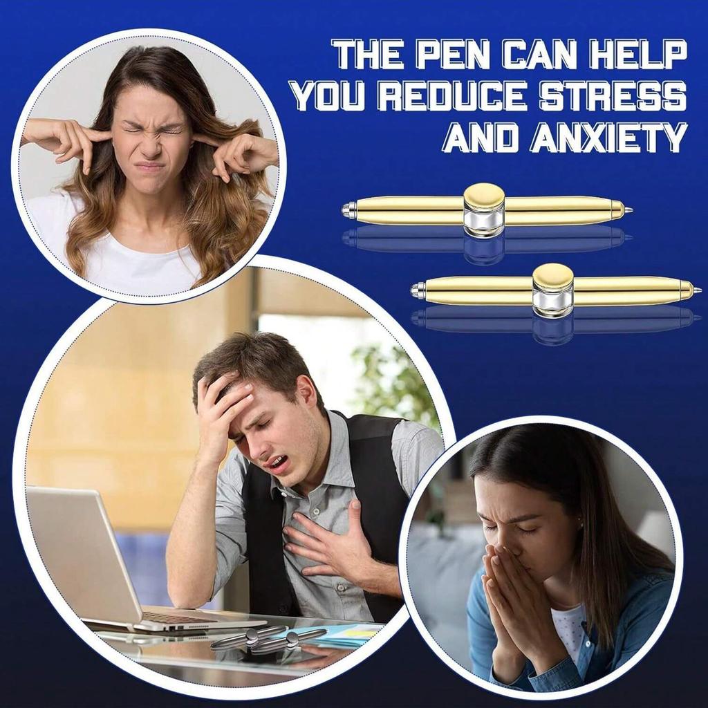 Pen Spinner Stift mit LED-Licht Multifunktionaler Stift Hilft Stressabbau Denk-Kugelschreiber Rotierend Anti-Stress Angst