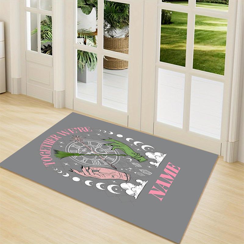 Custom Name "Magical Fantasy Dress" Carpet Rug Customizable Soft Washable Anti-Slip Home Living Room Sofa Mats Personalized Rug. 0909330