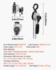 Manual Lever Chain Hoist, 1/2T 500KG Capacity Heavy Duty Come Along, 1.5M Lift G80 Alloy Steel Chain With Dual Pawl Mechanical Brake, 360° Rotating