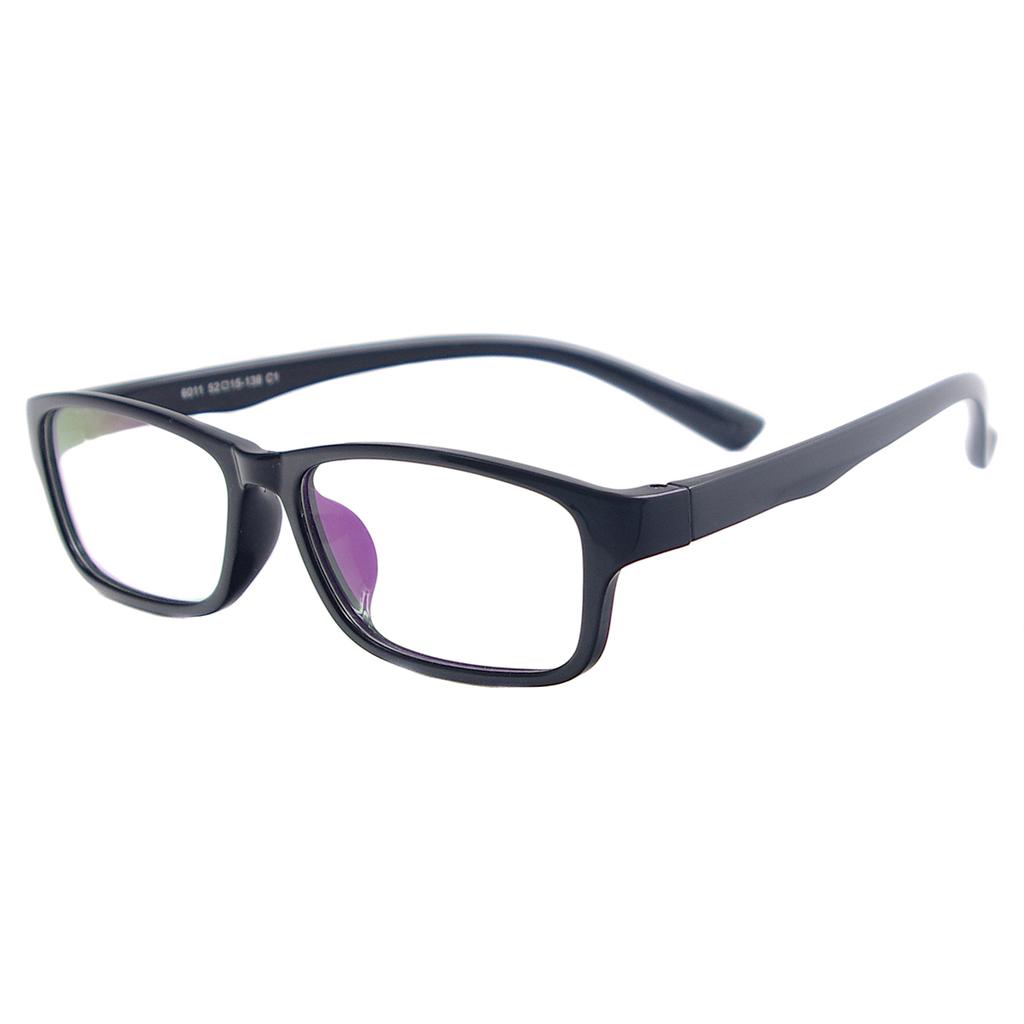 TR90 Men Light Rectangular Plastic Eyewear Black Spectacles Stylish Square Eyeglasses Frame For Multifocal Prescription Lenses