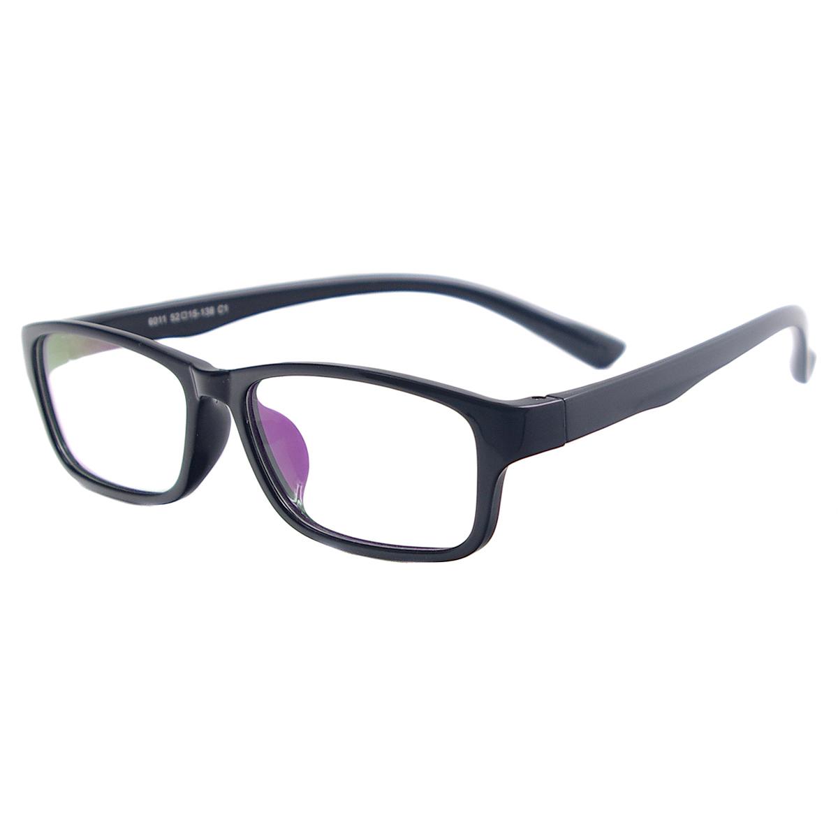 

TR90 Men Light Rectangular Plastic Eyewear Black Spectacles Stylish Square Eyeglasses Frame For Multifocal Prescription Lenses чёрный