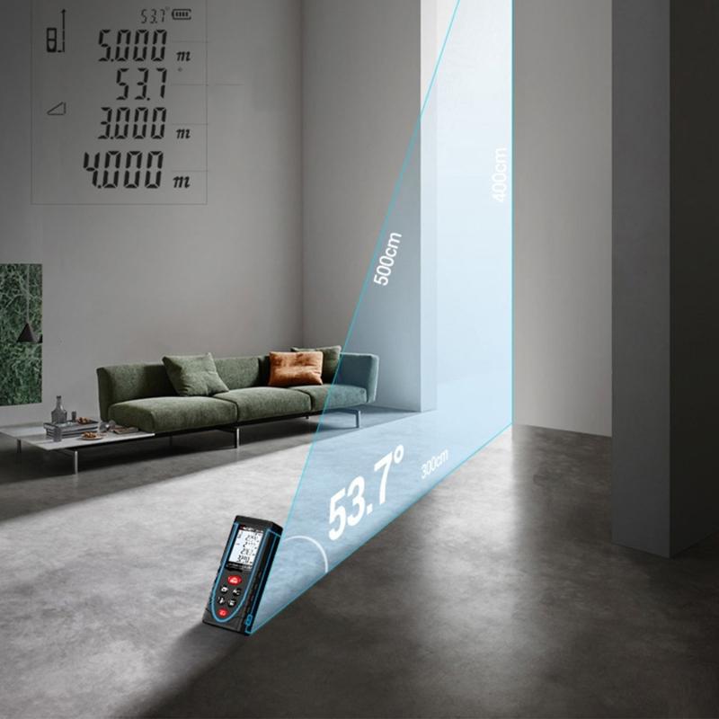 Efficient Distance Measuring Tool Rangefinder with Rechargeable Battery Fast and Accurate Measurements In Multiple Mode