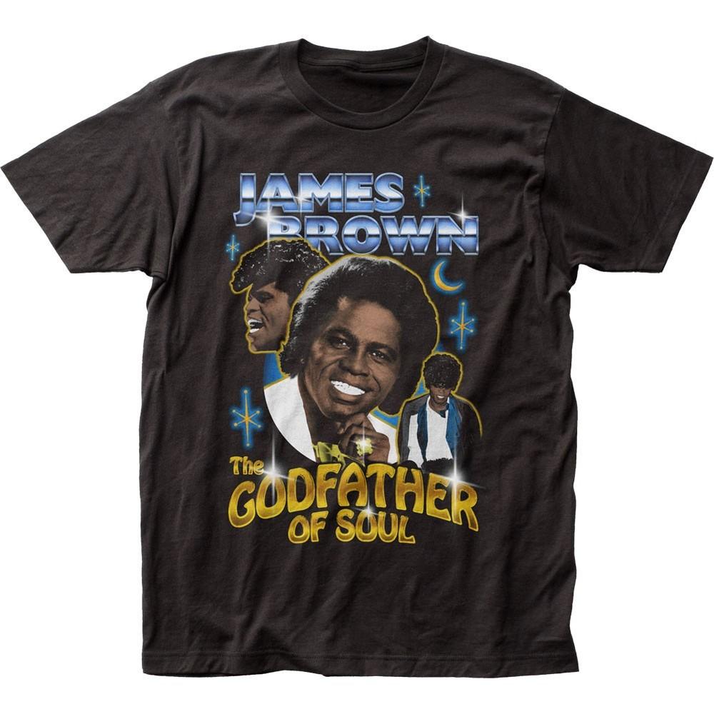 James Brown 90’s Style Mens T Shirt Music Classic Concert Soul Tee Black Unisex T-Shirt L