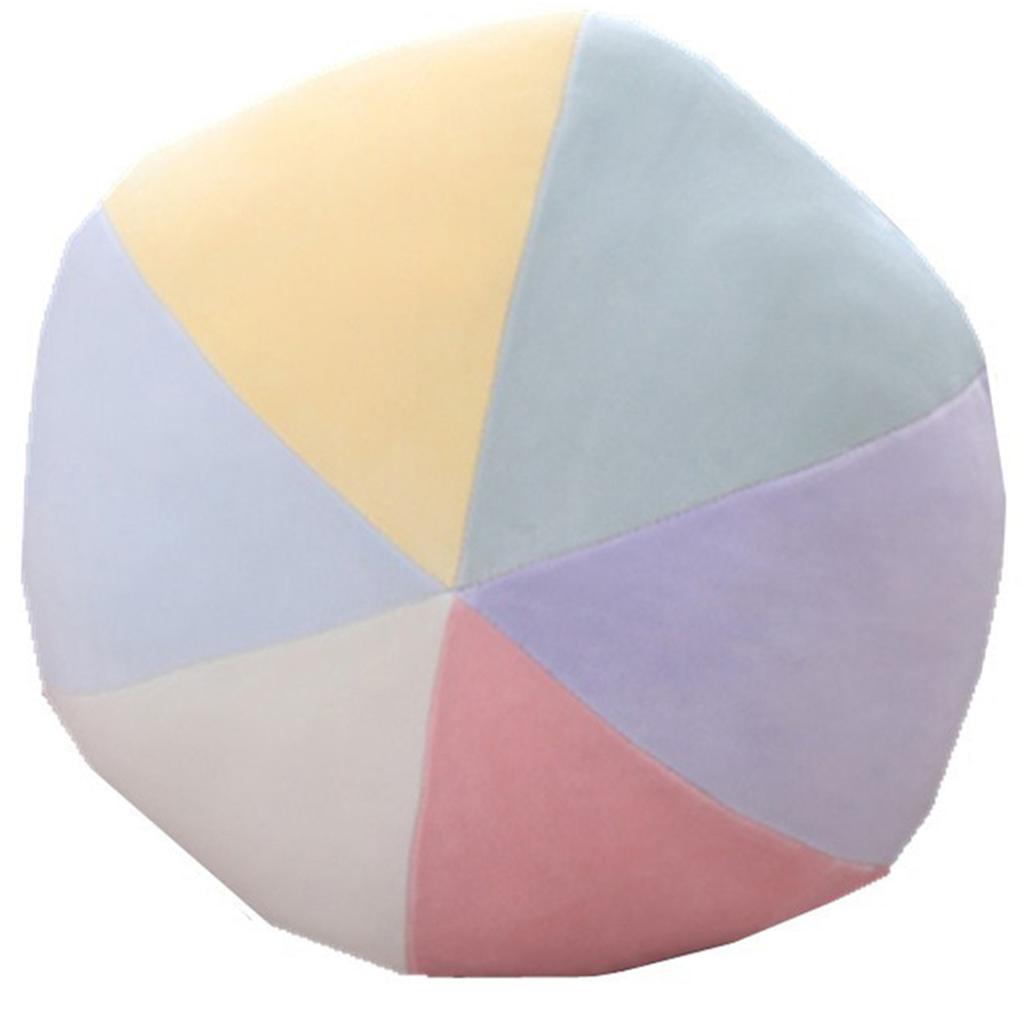 Rainbow Color Cushion Plush Toy Elastic Stuffed Plushies Back Pillow Bedside Ornament Gift For Kids Girls