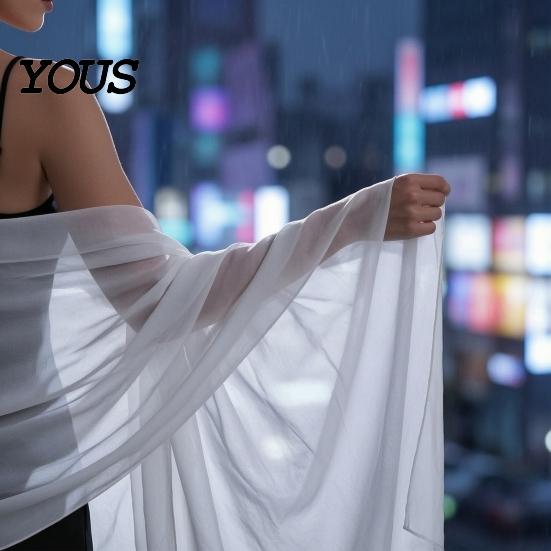 Comoda Coperta per Eventi Speciali Sciarpe e Coprispalle da Donna Abiti da Sera, Foulard da Matrimonio Trasparente Sposa, Sciarpa in Chiffon Morbida Abito Formale Donna, Elegante