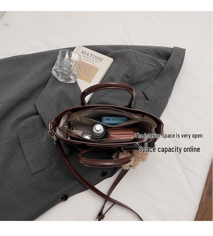 2025 Retro Texture Small Women's Mori Style Shoulder & Crossbody Bag - Autumn/Winter Fashion Bucket Handbag