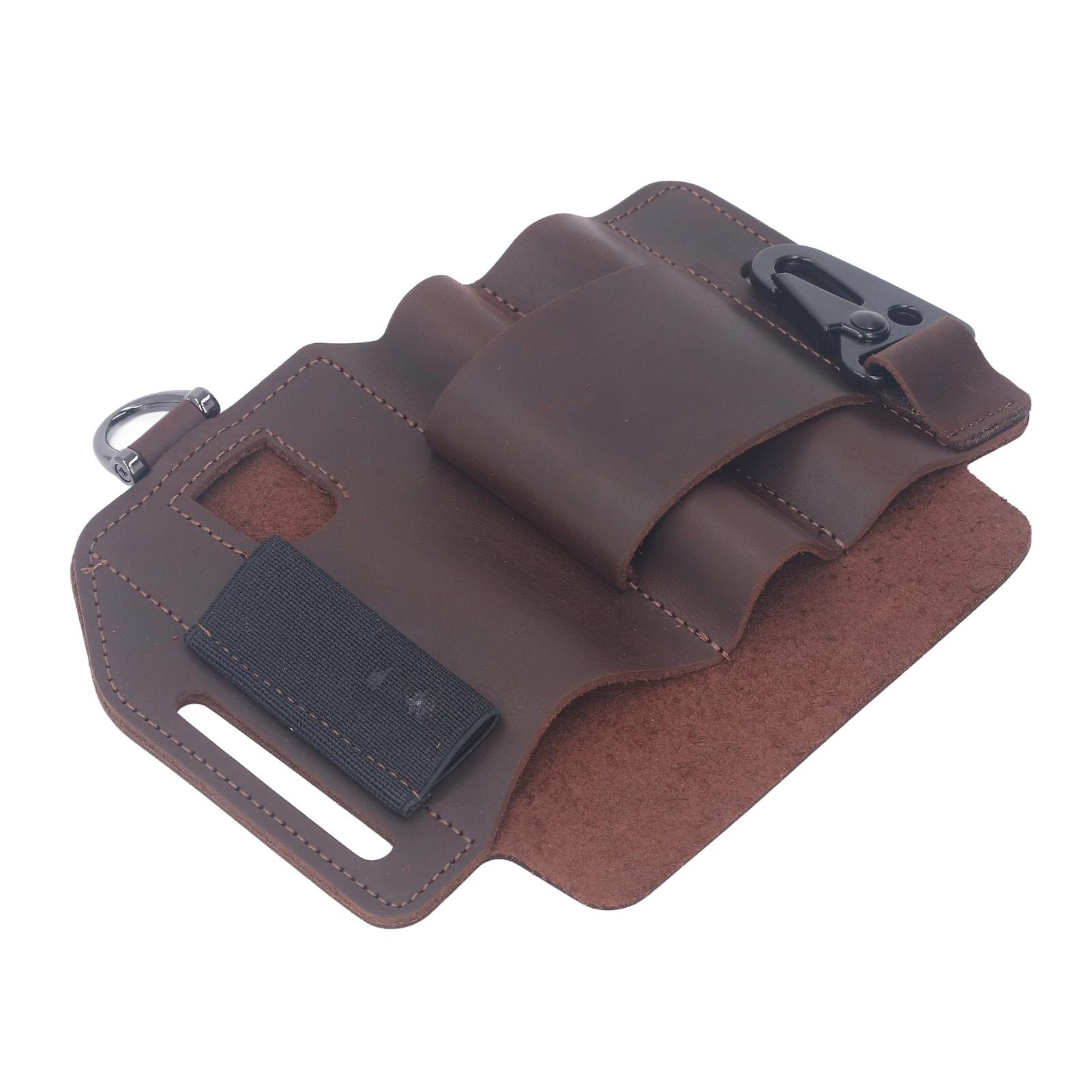 

Мультитул Ножны для ремня EDC Кожаный органайзер для ремня для работы, повседневного использования, подарки для мужчин, коричневый