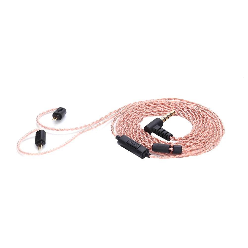 

Earphone Upgrade Cable For Weston 1964 UE3X UE18 W4R With 3.5mm 0.78mm 2PIN Earbuds Cable with Mic Headphone Cable Earbuds Cable мідний