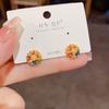 Exquisite Small Daisy Colored Zircon Fashion Versatile Earrings For Women