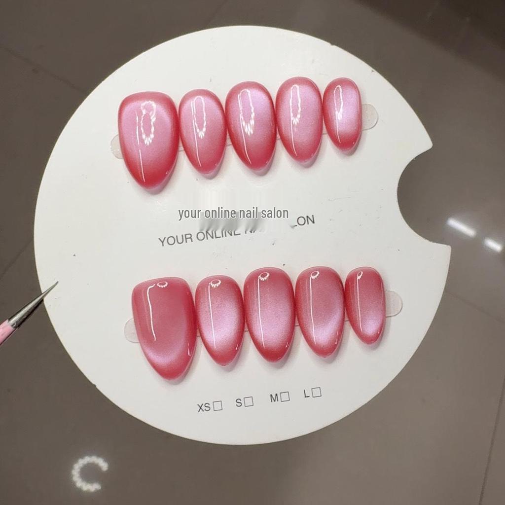 Handgefertigte Katzenaugen-Glasperlen-Nagelkunst-Kollektion: Abnehmbare tragbare Nagelspitzen